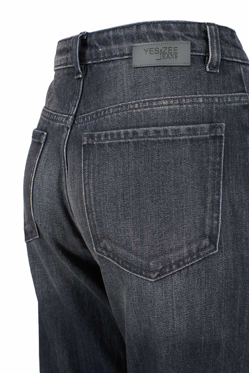 Chick mit hoher taillierter schwarze Jeans für Frauen