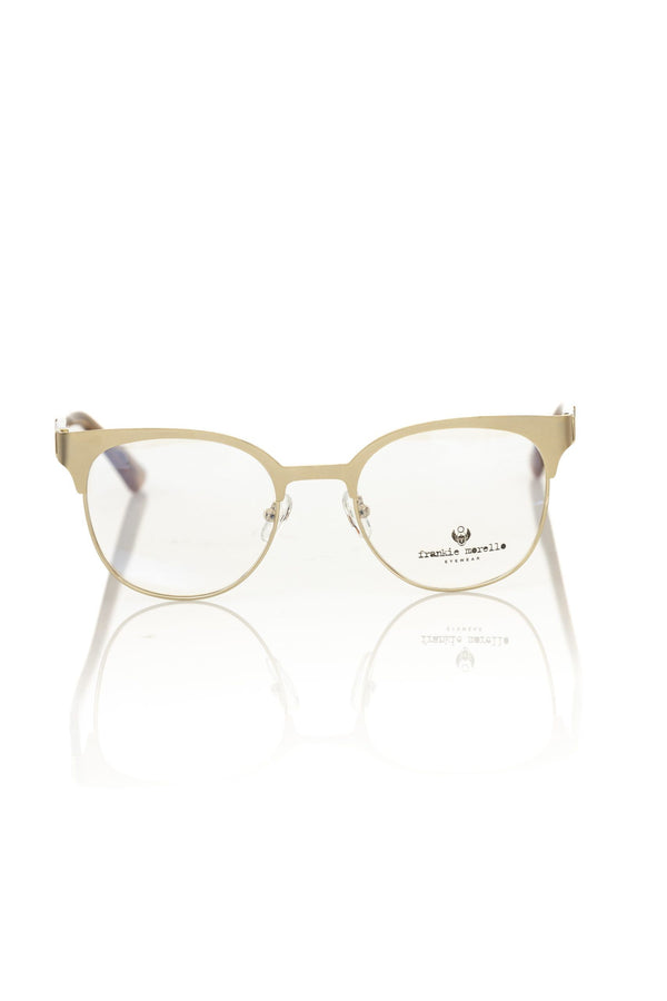 Geometrische Goldtone-Brillen mit goldenem Clubmaster