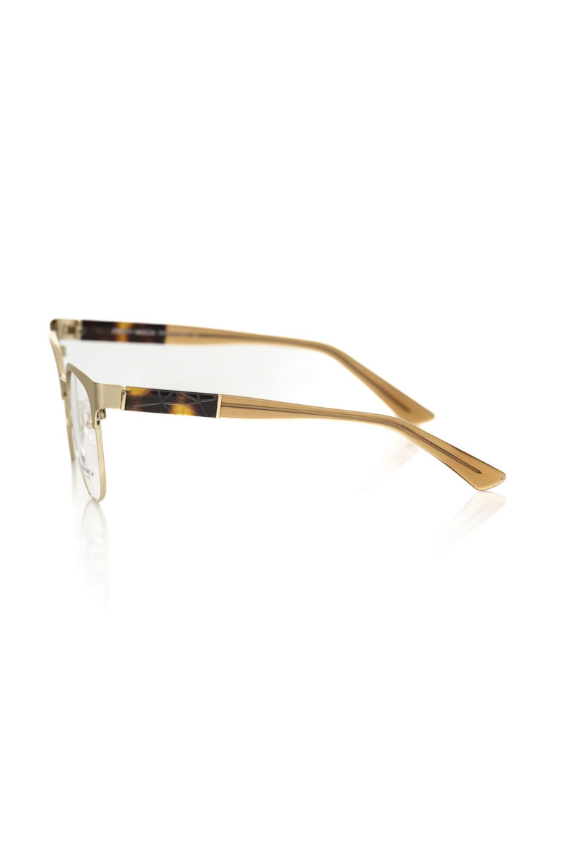 Geometrische Goldtone-Brillen mit goldenem Clubmaster