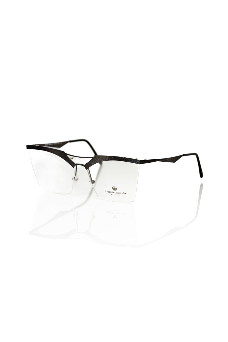 Glitzer Black Metal Clubmaster Brille