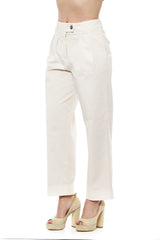 Peserico beige large pantalon palazzo