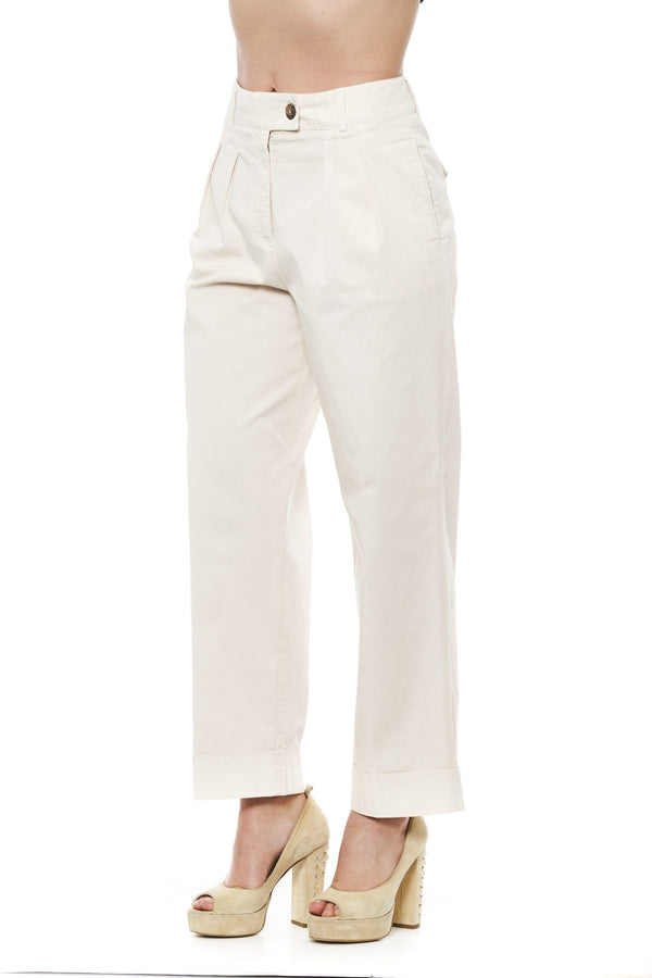 Peserico beige pantalones palazzo ancho