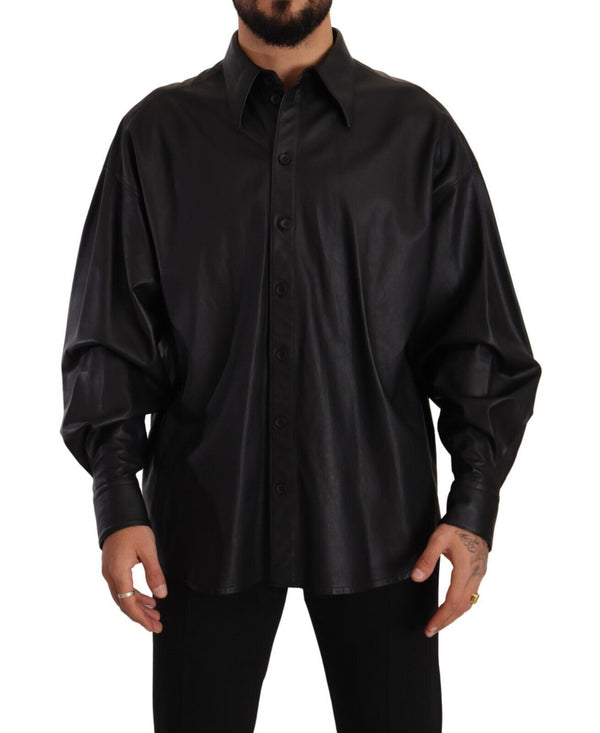 Elegante chaqueta de cuero negro