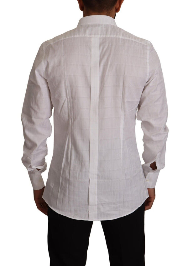 Shirt de robe en coton blanc élégant - Slim Fit