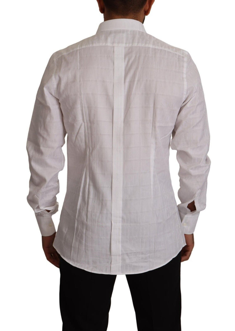 Elegante camicia da abito in cotone bianco - Slimt fit