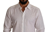 Elegante camicia da abito in cotone bianco - Slimt fit