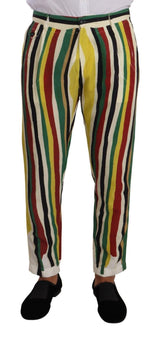 Elegant Striped Skinny Pants