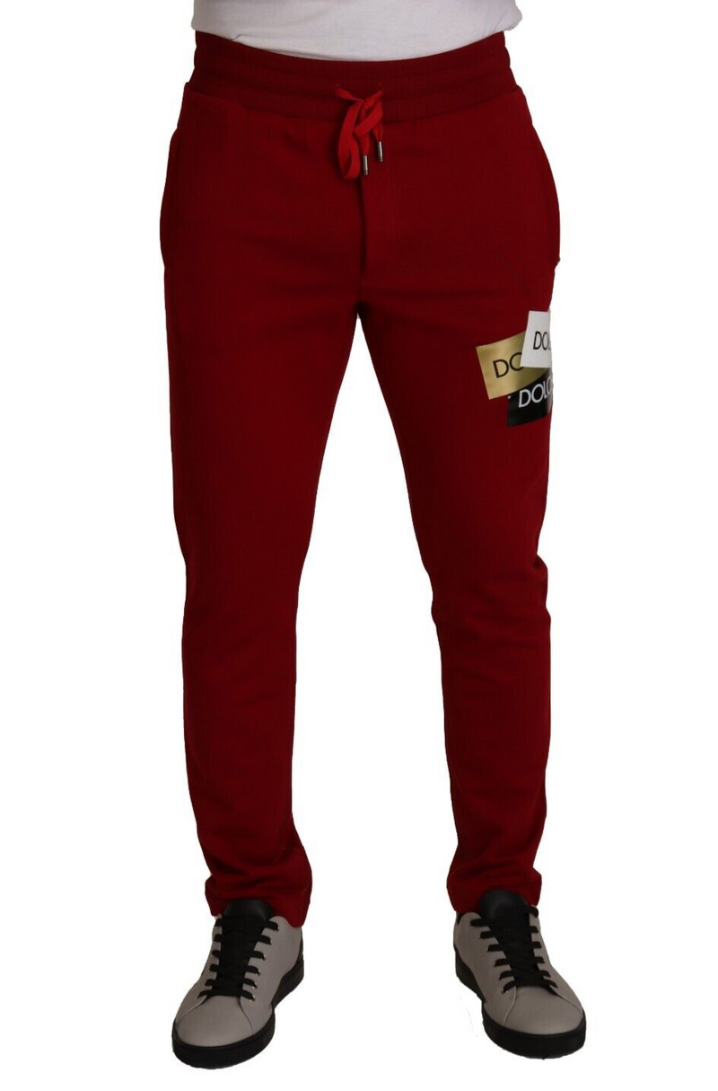 Pantalon de jogging rouge élégant avec fermeture de cordon