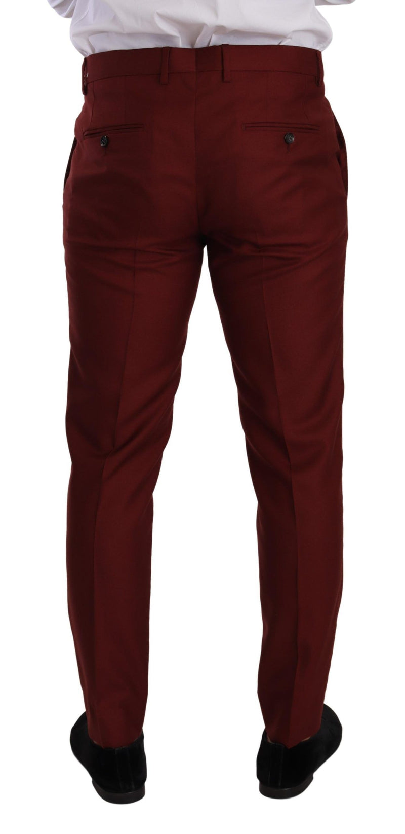 Pantalon de robe rouge en cachemire élégant