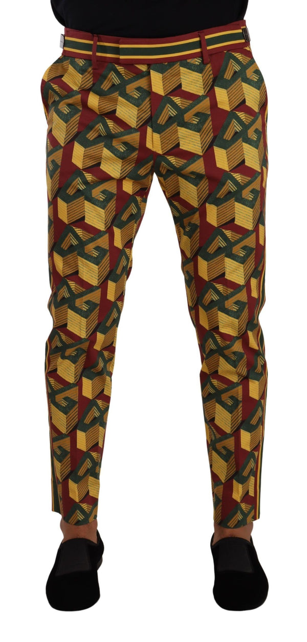 Pantalon effilé multicolore élégant pour hommes