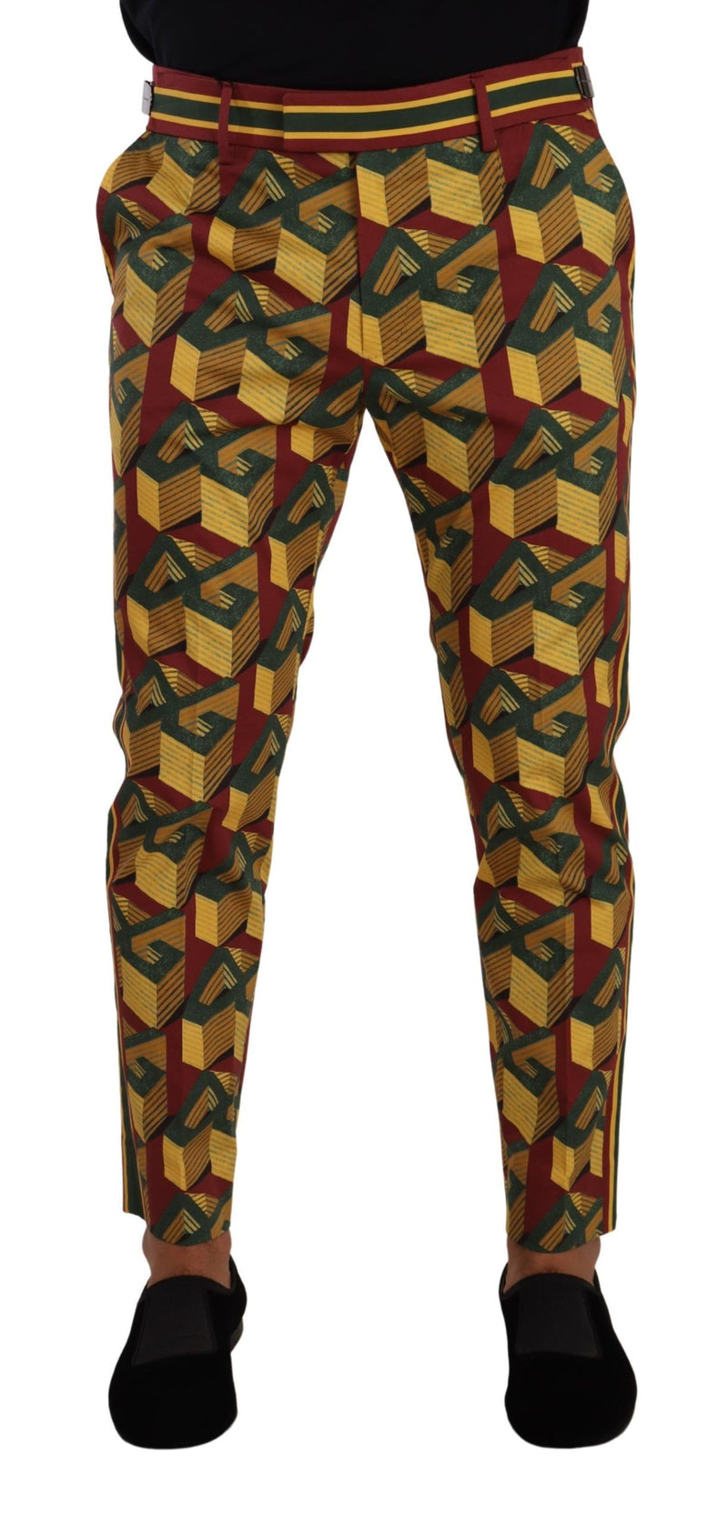 Elegantes pantalones cónicos multicolor para hombres