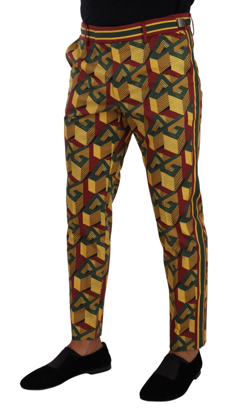 Elegantes pantalones cónicos multicolor para hombres