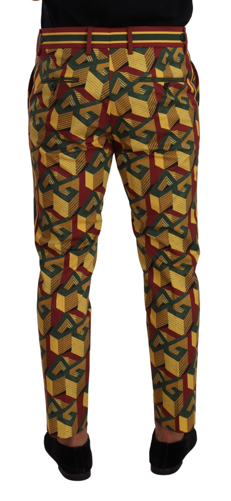 Eleganti pantaloni conici multicolori per uomini