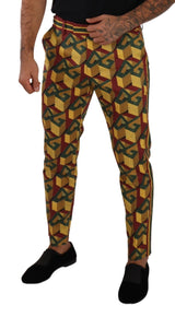 Pantalon effilé multicolore élégant pour hommes