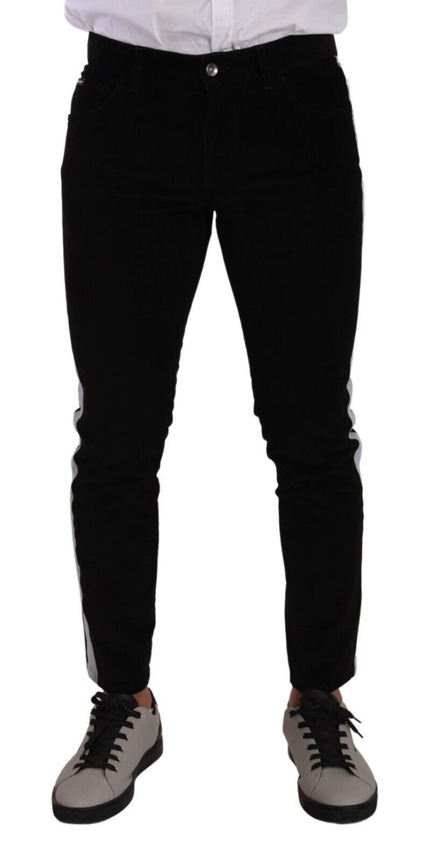 Jean noir en coton élégant slim-fit