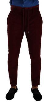 Elegante Bordeaux -Samtkleiderhose