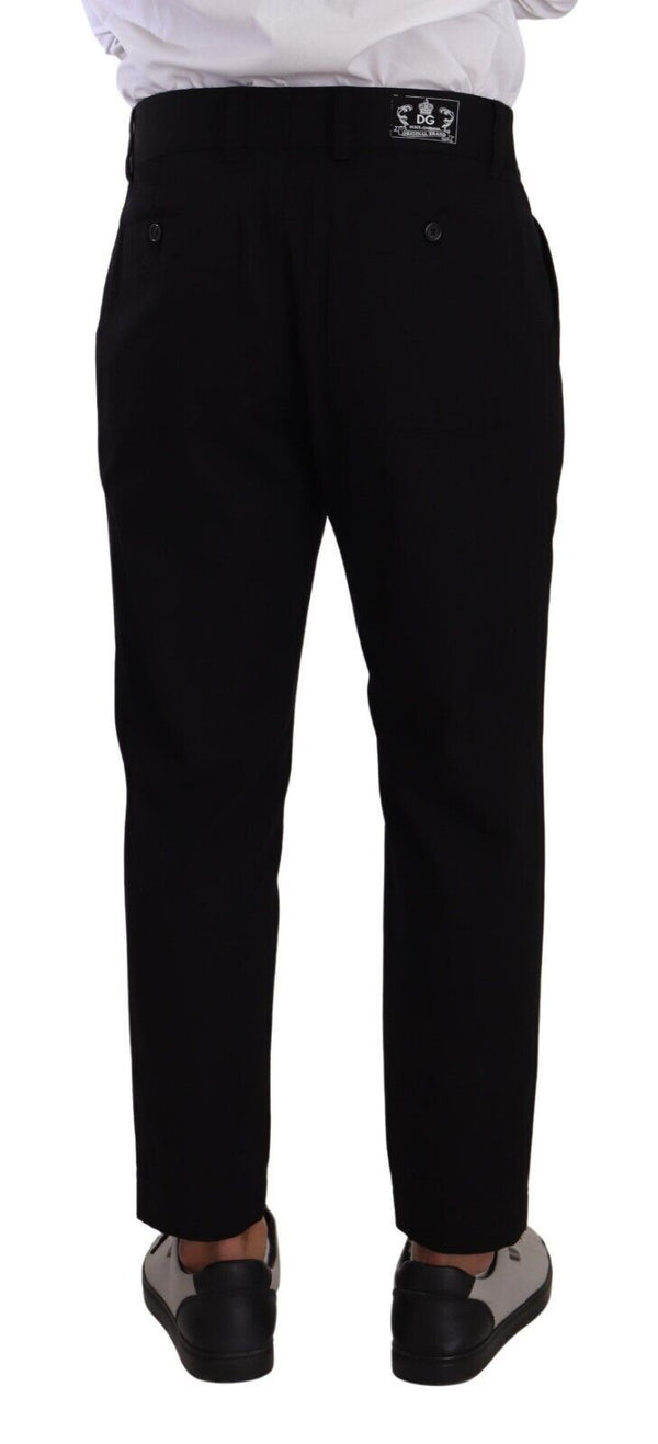 Elegante sich verjüngte schwarze Baumwollchinos