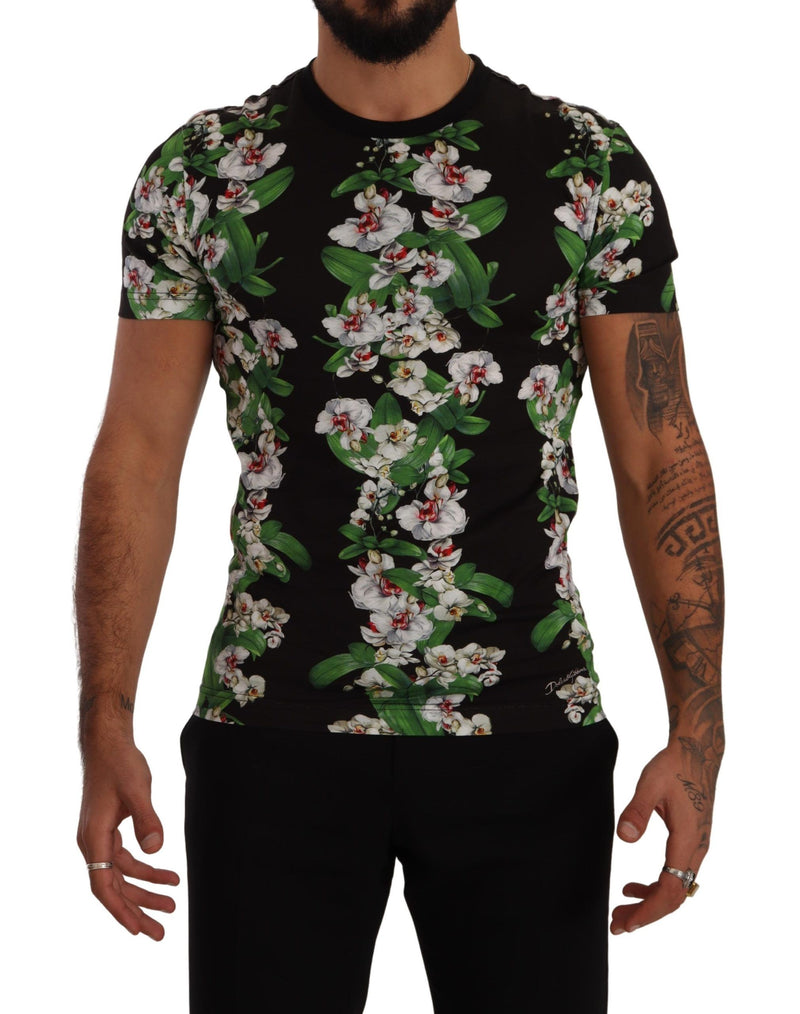 Κομψό floral crewneck tee για άντρες