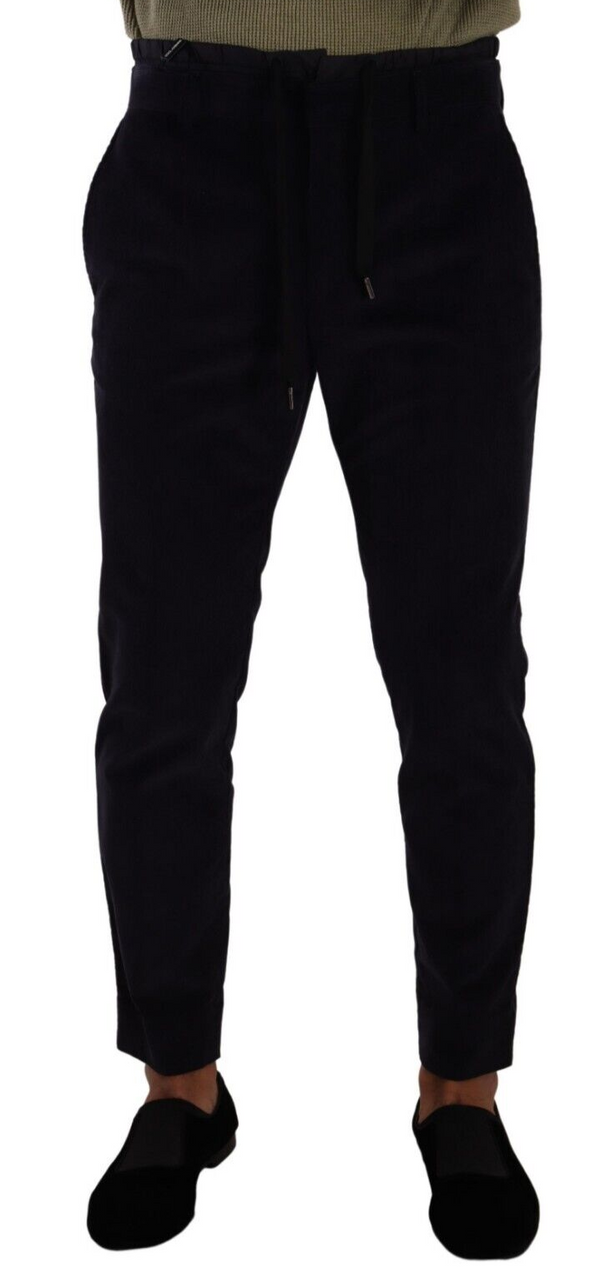 Slim Fit Luxe Corduroy Pants σε σκούρο μπλε