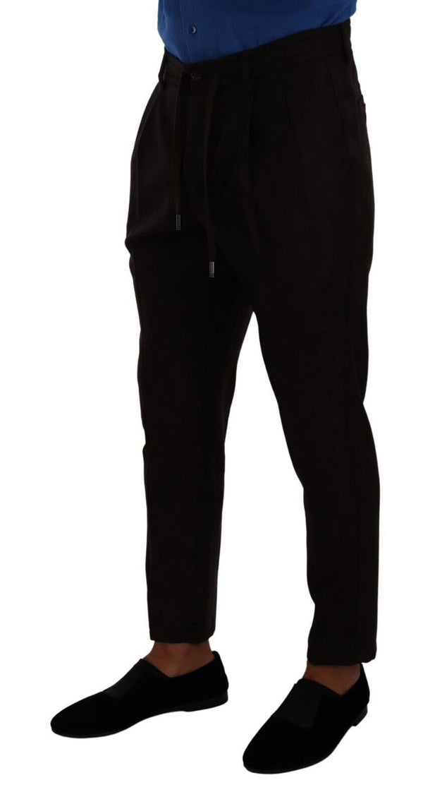 Elegante Burgunder -Woll -Joggerhose