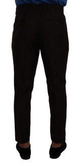 Elegante Burgunder -Woll -Joggerhose