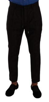 Pantalon de jogger en laine bordeaux élégant