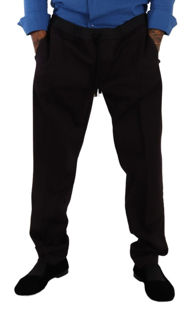 Eleganti jogger di cotone bordeaux