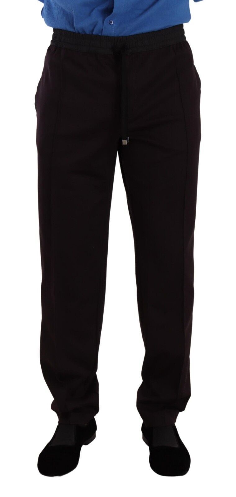 Eleganti jogger di cotone bordeaux