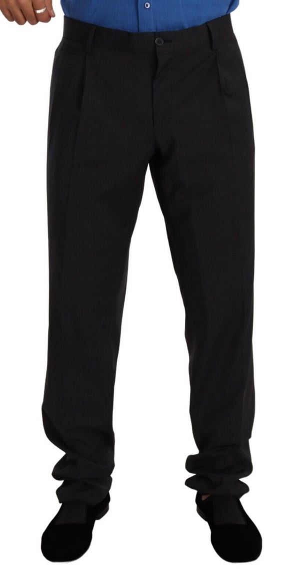 Elegant Gray Formal Men's Trousers