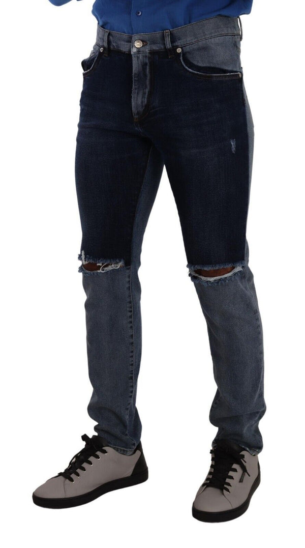 Chic Slim Fit Tattered Jeans