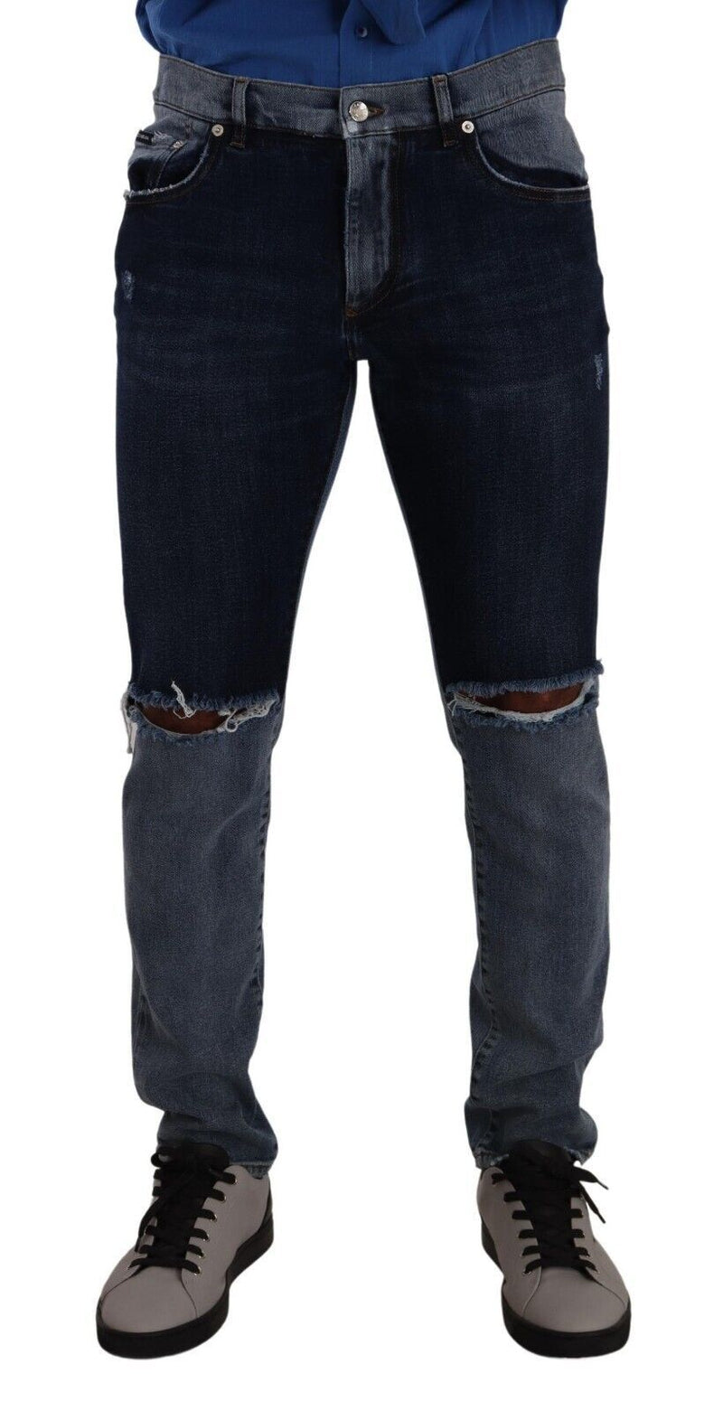 Chic Slim Fit Tattered denim