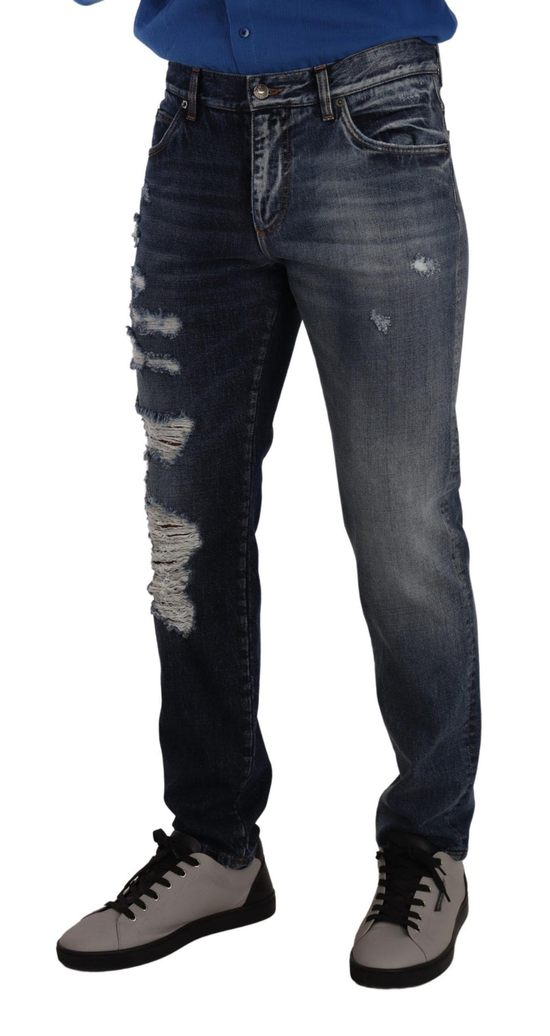 Chic zerfetzte Jeans -Jeans