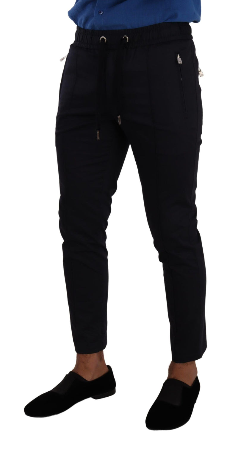 Pantalon de jogging skinny bleu foncé élégant