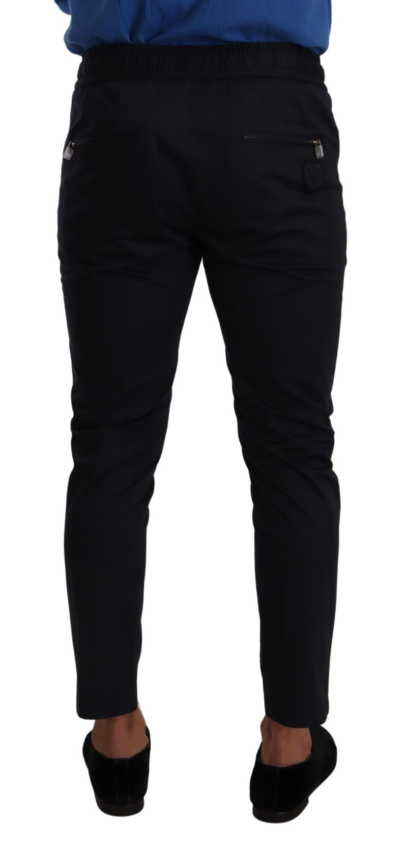 Pantalon de jogging skinny bleu foncé élégant