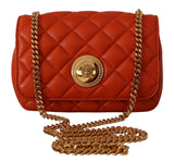 Κομψό κόκκινο δερμάτινο τσάντα Crossbody Red Nappa