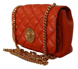 Κομψό κόκκινο δερμάτινο τσάντα Crossbody Red Nappa