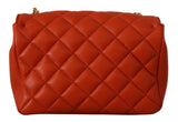 Élégant sac à bandoulière en cuir nappa rouge