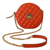 Elegante runde Nappa Leder -Crossbody -Tasche