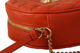 Elegante runde Nappa Leder -Crossbody -Tasche