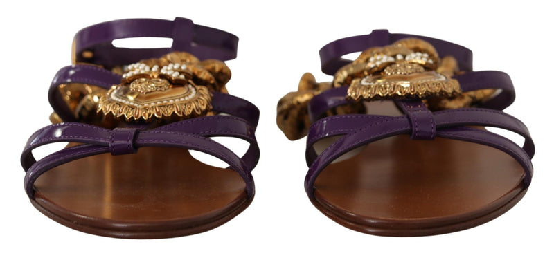 Purple Heart Chain Gladiator Flats