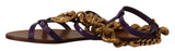 Purple Heart Chain Gladiator Flats