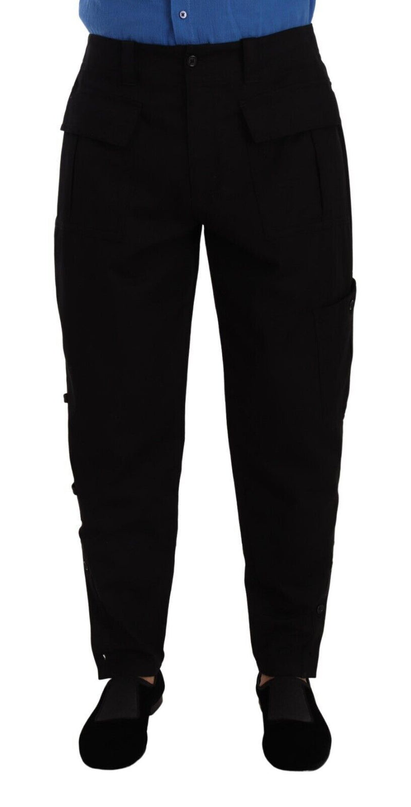 Schicke schwarze Frachthose mit Stretch -Komfort