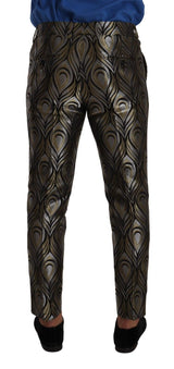 Elegante schlanke Passformmetallic -Kleiderhose