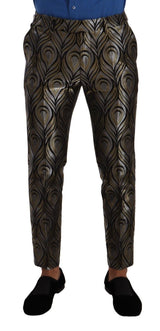 Elegante schlanke Passformmetallic -Kleiderhose