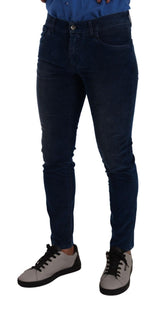 Schlanke dunkelblaue schlanke Fit -Jeans