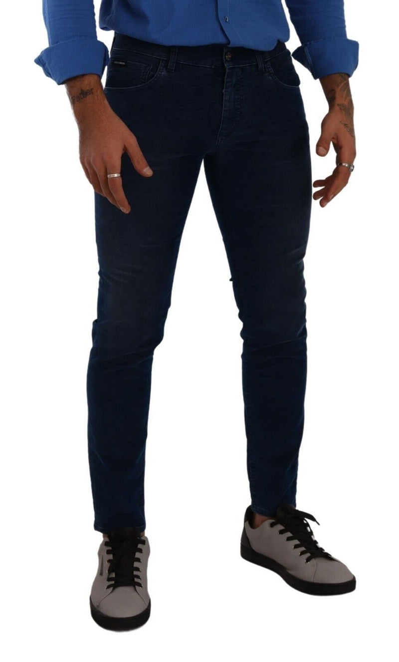 Jeans slip eleganti blu scuro