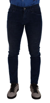 Schlanke dunkelblaue schlanke Fit -Jeans