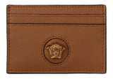 Elegant Medusa Calf Leather Card Holder