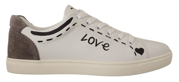 Eleganti sneaker casual in pelle bianca