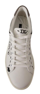 Eleganti sneaker casual in pelle bianca